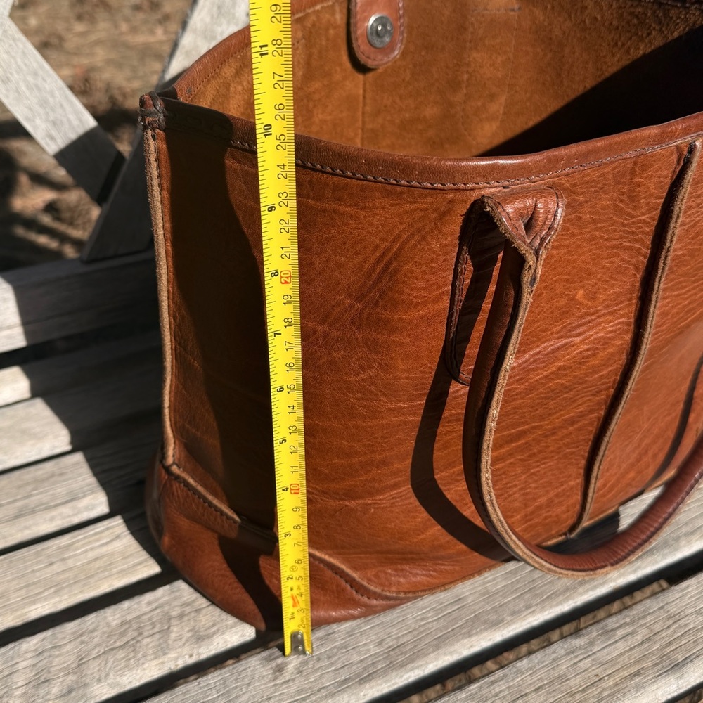 EUC Frye Leather Tote w/Removable Pouch - Picture 10 of 12